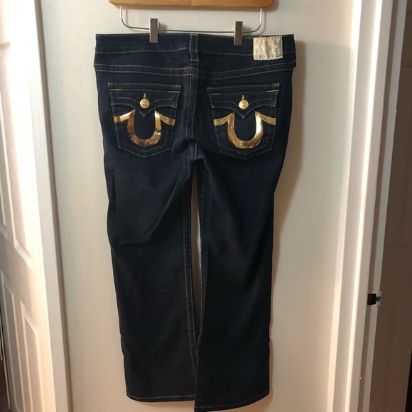 True Religion gold sequin jeans - Picture 1 of 4